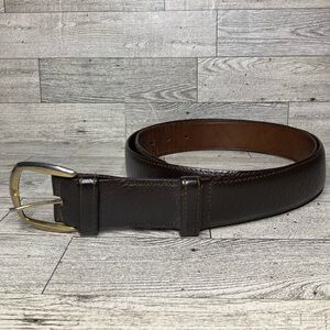 Mens Vintage TEX TAN Cowhide Split Leather Belt Size 42 2092M Brown